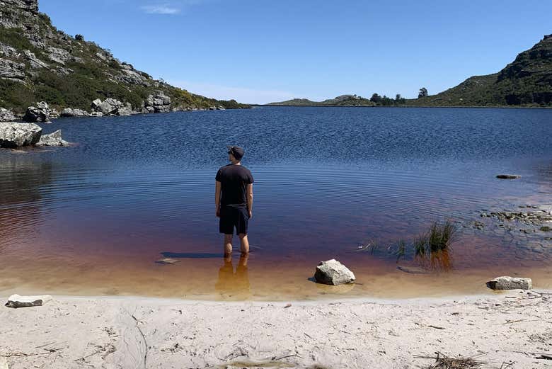 Disfrutando de una playa de Montaña de la Mesa