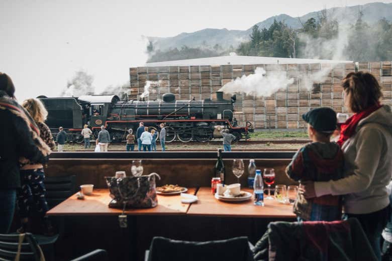 Tren llegando al Mercado Ferroviario de Elgin