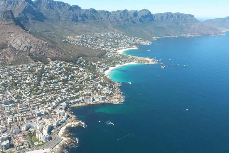 Vista aerea di Città del Capo