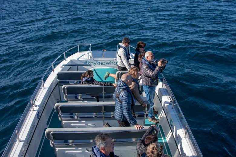 Le groupe d'expédition à bord du bateau