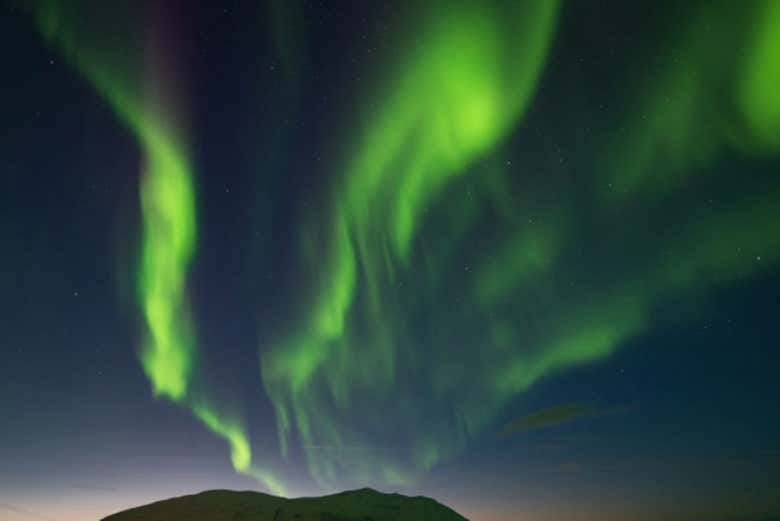 Contemplando a aurora boreal