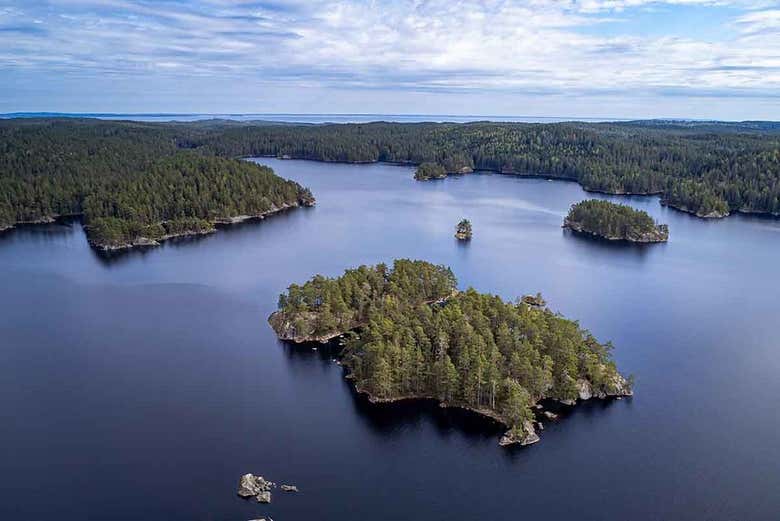 Vista panorámica de los paisajes de Estocolmo