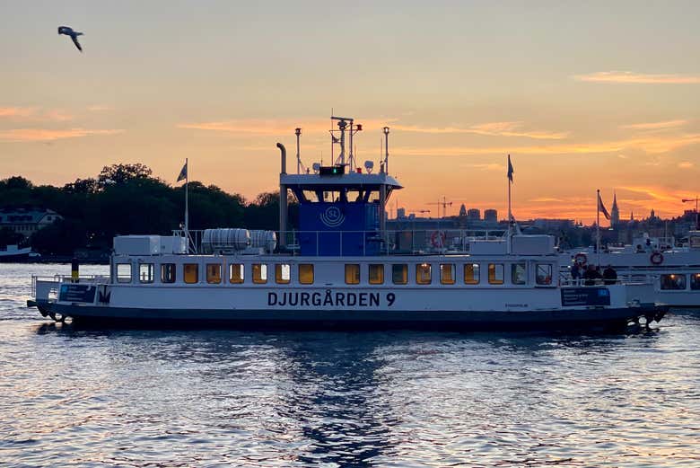 Barco en el que iremos hasta Slussen