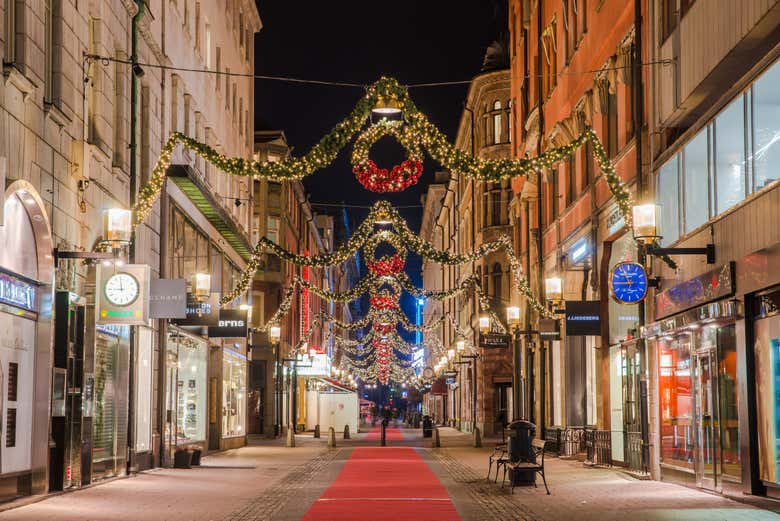 Calles decoradas en Navidad