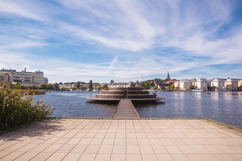 Quartier de Hammarby Sjöstad au bord de l'eau