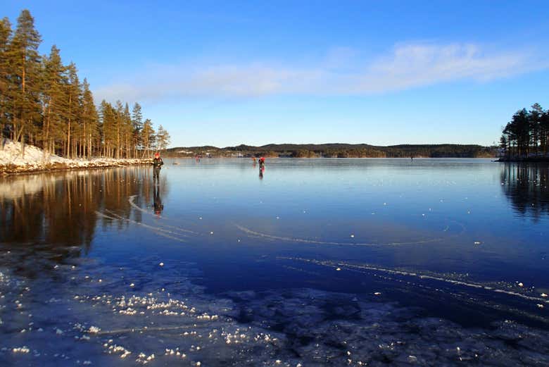Le paysage gelé de Stockholm