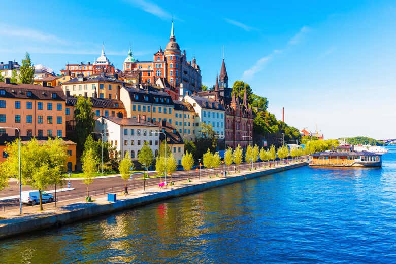 Vue panoramique de Stockholm depuis Monteliusvägen