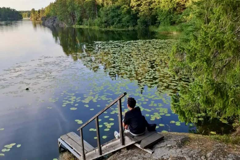 Disfrutando de los paisajes locales