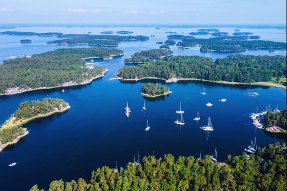 Balade en bateau dans l'archipel de Stockholm