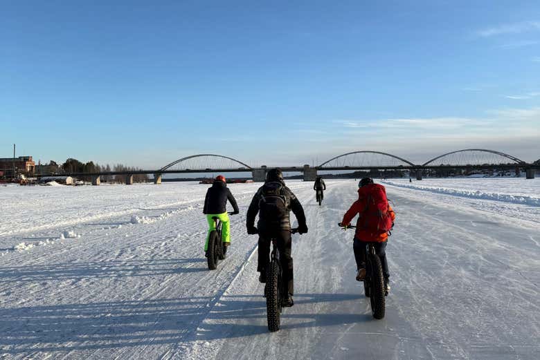 Yendo hacia el puente Bergnäs