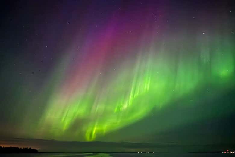 Disfrutando de las auroras boreales