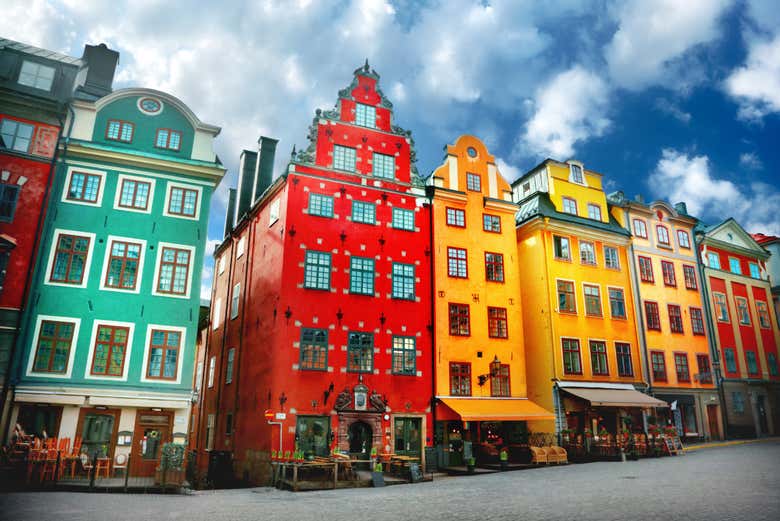 Arquitectura típica del barrio de Gamla Stan