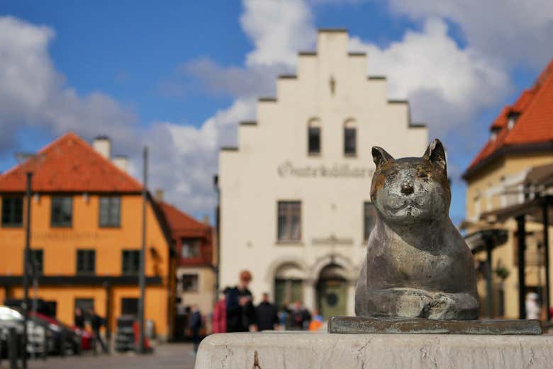 Figura en el centro de Visby