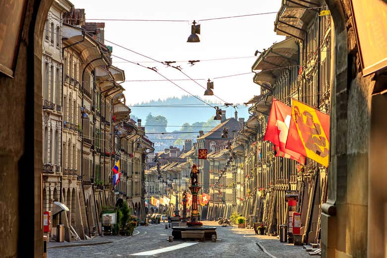Passeando pelo centro histórico de Berna