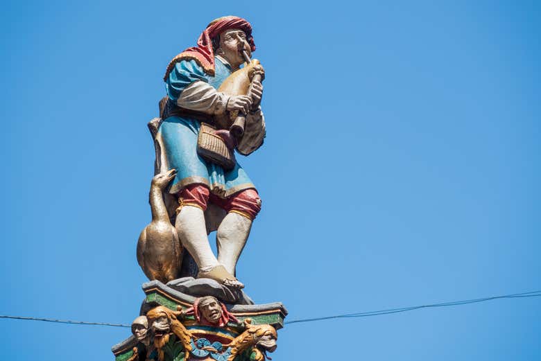 Fontes decorativas no centro antigo de Berna