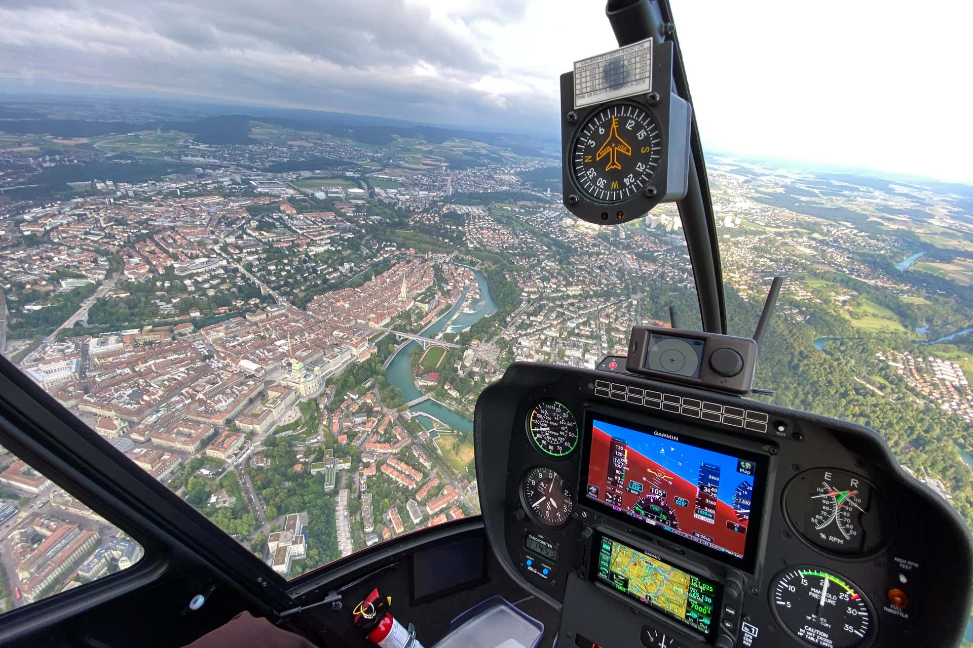 Vol en hélicoptère à Berne