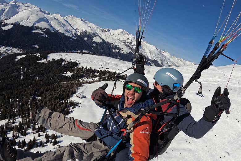 Voo em tandem em Davos