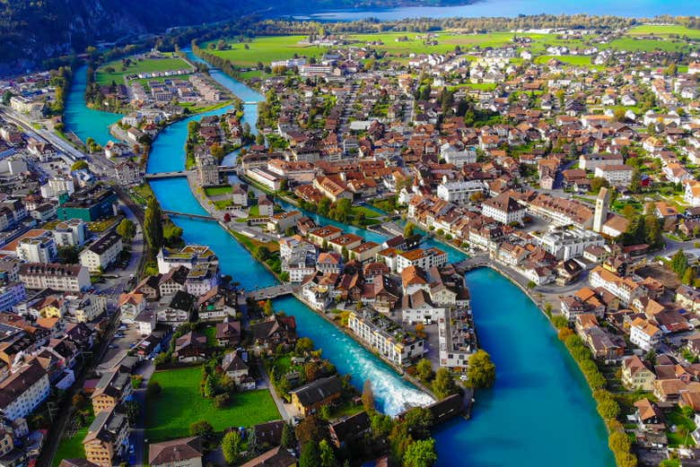 Vista aérea de Interlaken