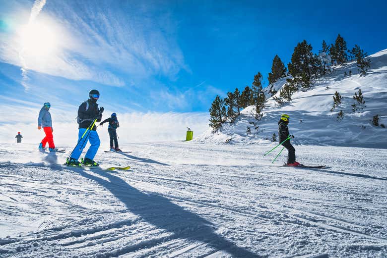 Disfrutando de las pistas alpinas de Chamonix