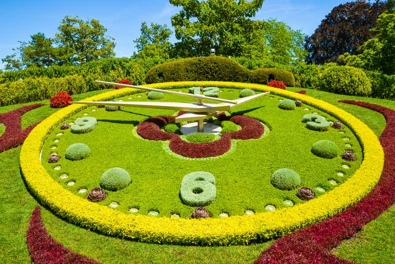 Horloge fleurie du Jardin anglais de Genève