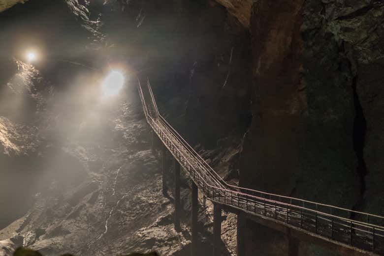 Interior de las minas de sal de Bex