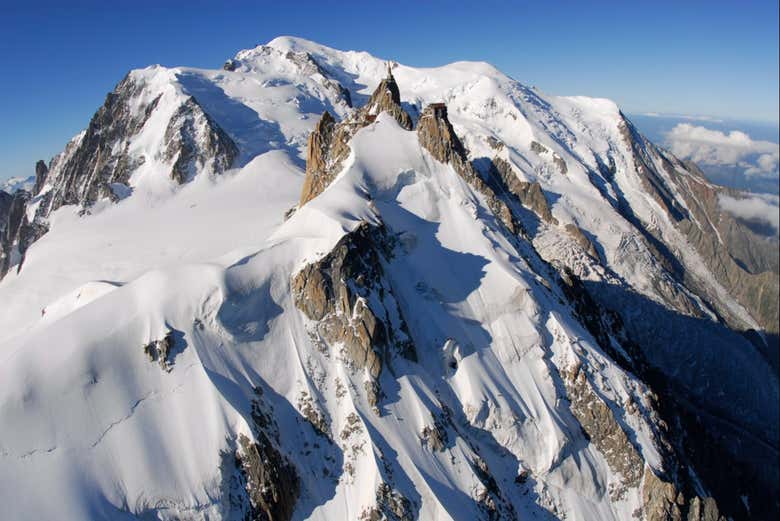 Cumbre nevada del Aiguille du Midi