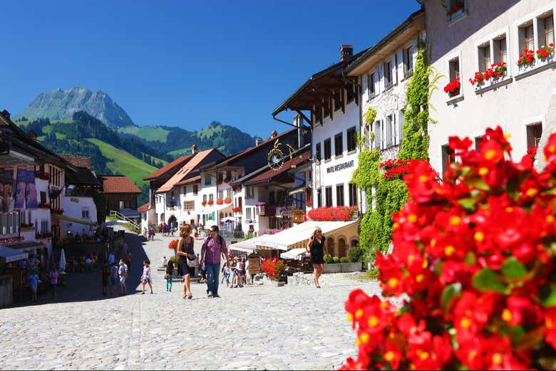 Disfrutando de la excursión a Gruyère