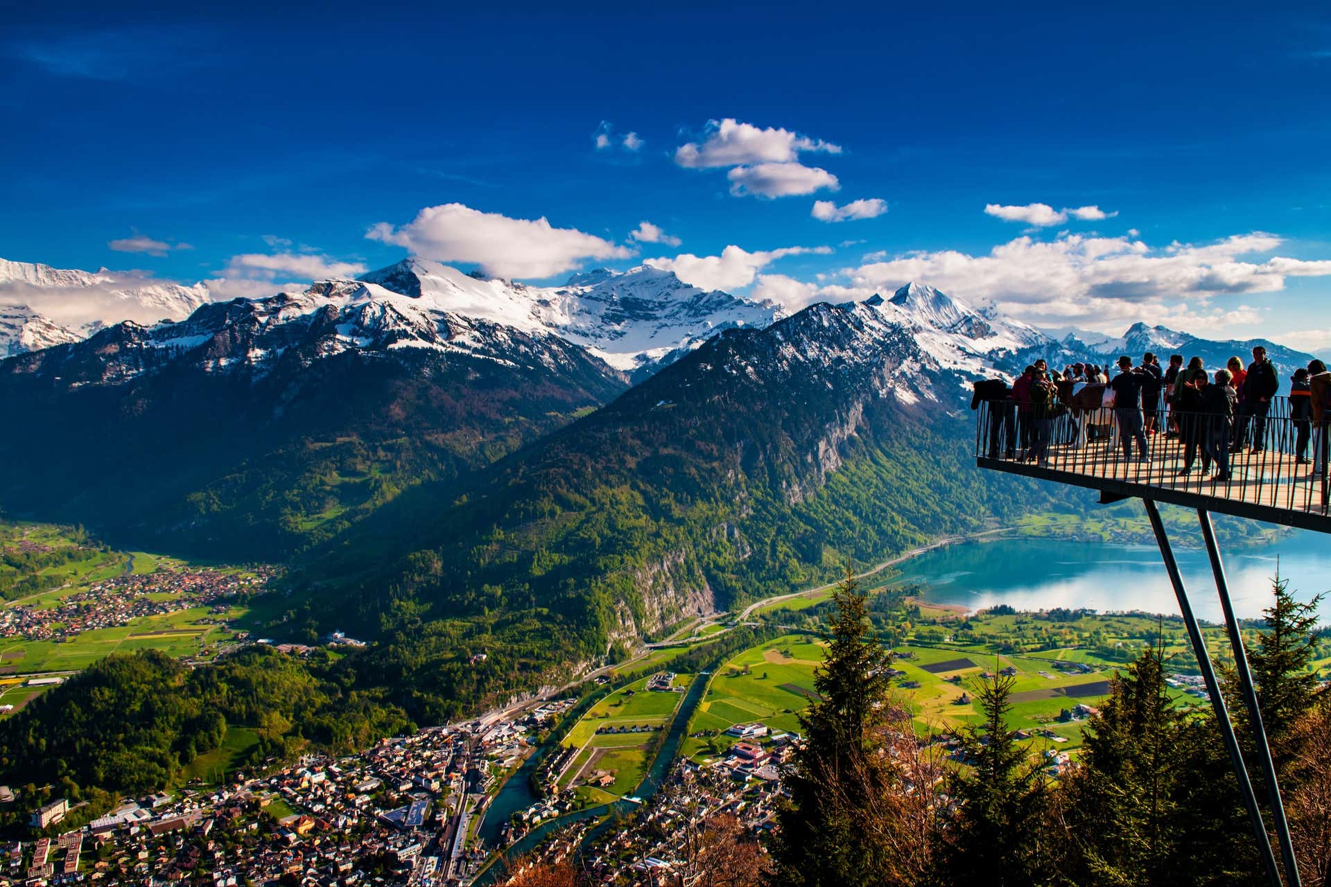 Funiculaire pour le mirador Harder Kulm