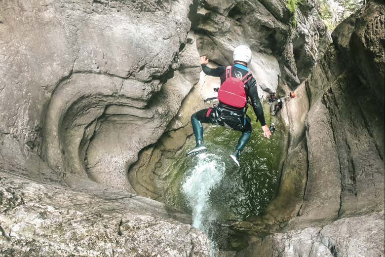 Bajando el cañón de Chli Schliere