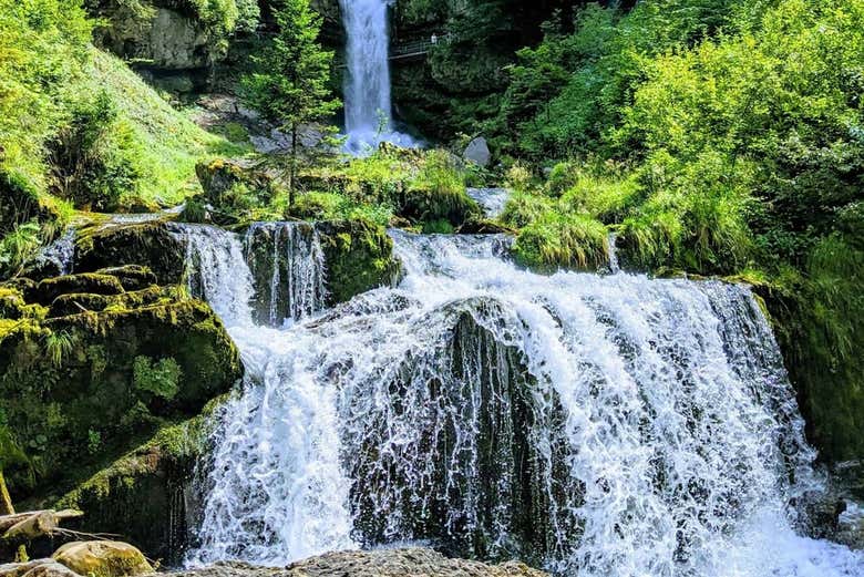 Paisajes de la cascada de Giesbachfall