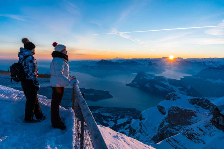 Panorámica de los Alpes suizos