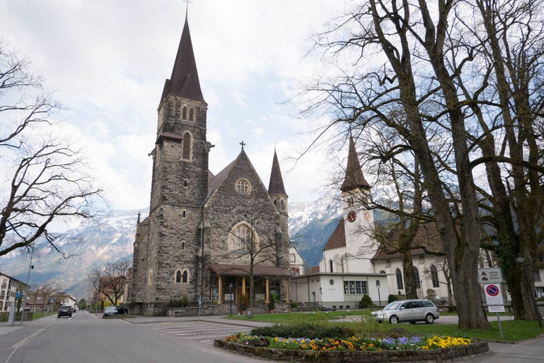 Church in the centre of Interlaken