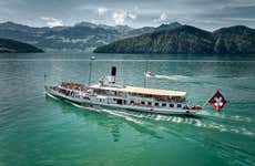 Paseo en barco de vapor por el lago de Lucerna con comida