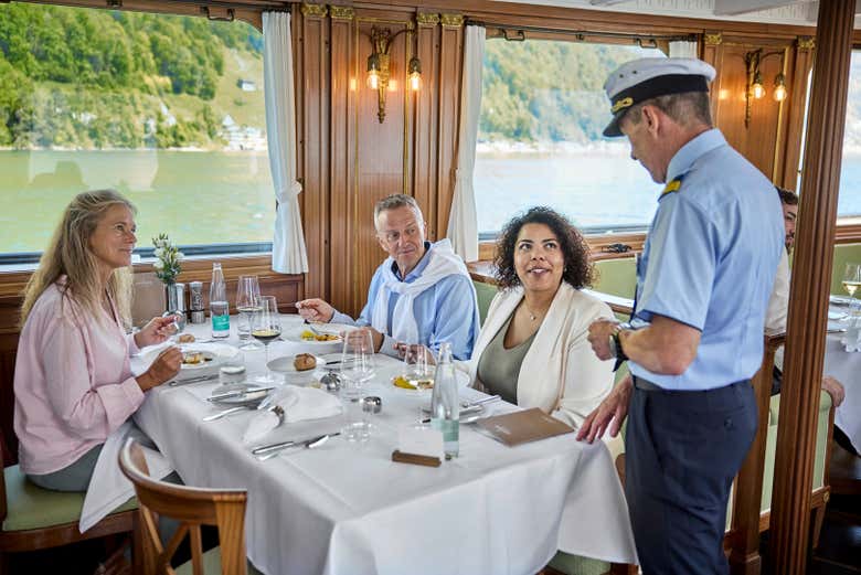 Enjoy a delicious lunch on board