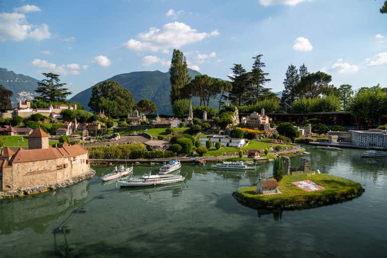 Vue panoramique sur le parc Swissminiatur