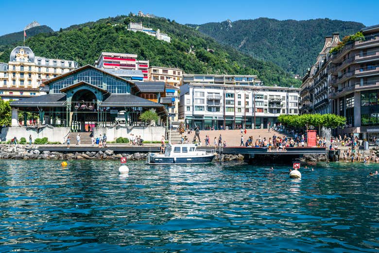 Orillas del lago Lemán en Montreux