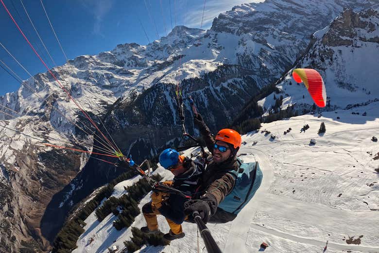 Flying above the mountains