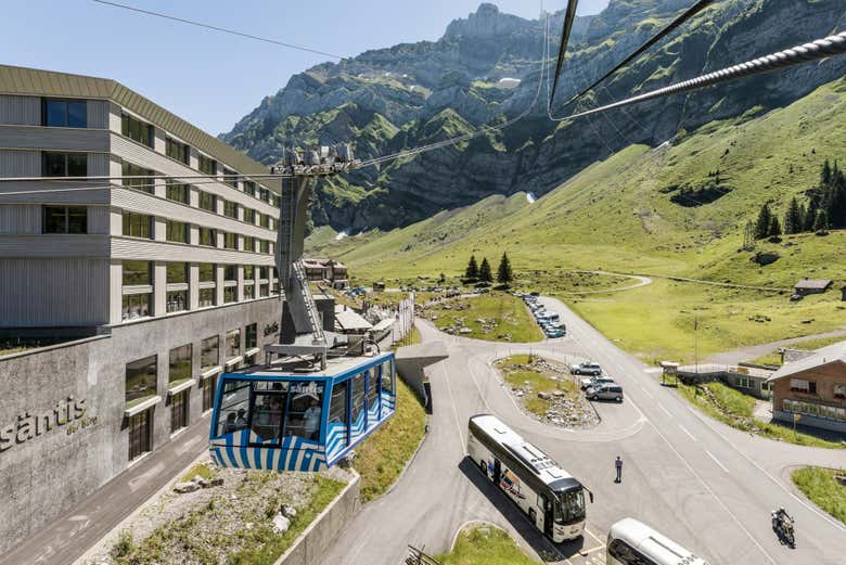 Cabina del teleférico al monte Säntis