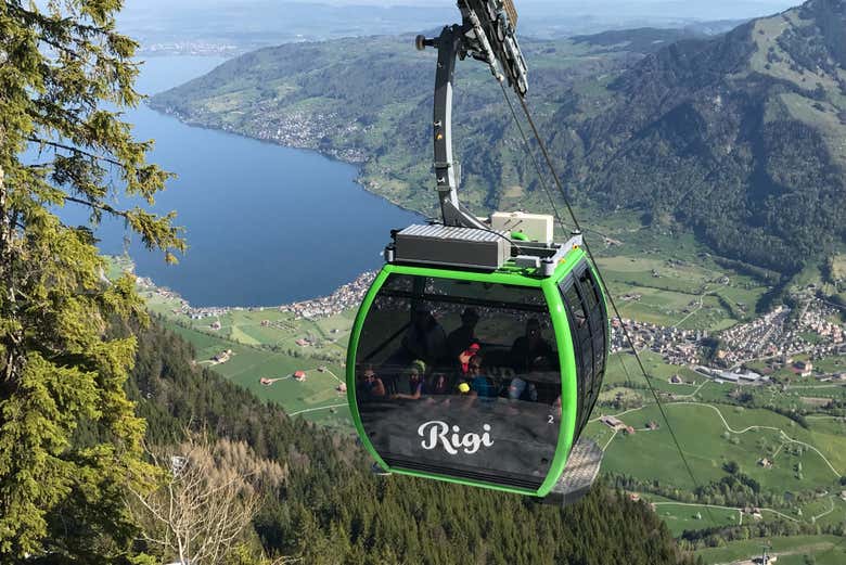 Ascenso en teleférico al monte Rigi 