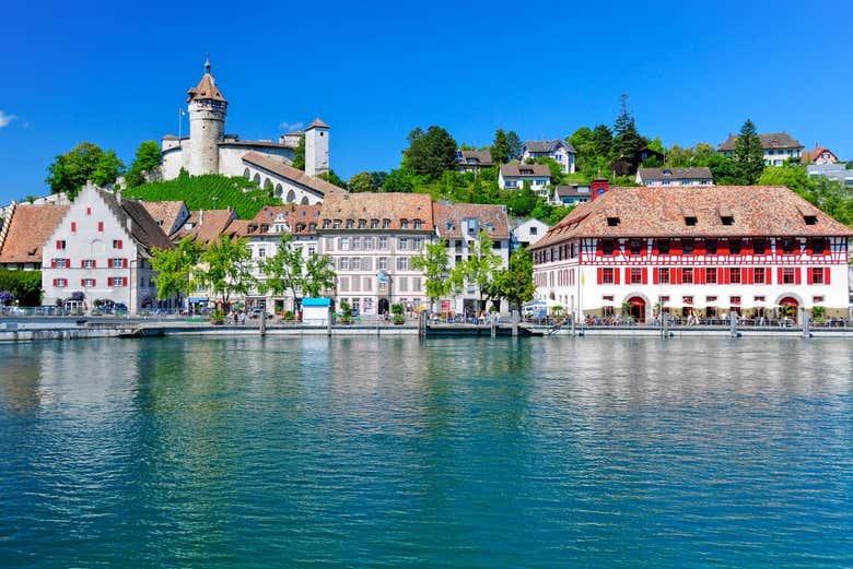 Munot Castle and picturesque Schaffhausen below