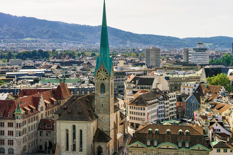 The historic center of Zurich