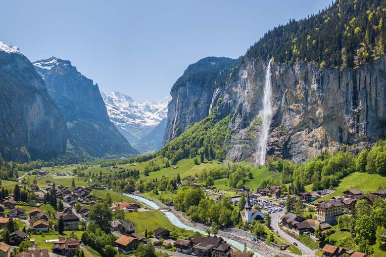 Vista panorámica de Lauterbrunnen