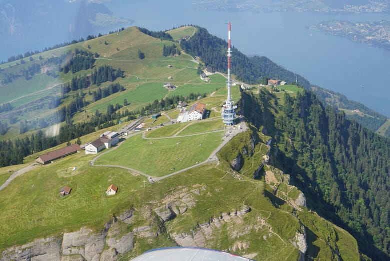 Vue aérienne des paysages de Zurich