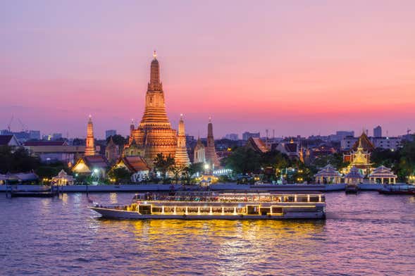 Cruzeiro com jantar pelo rio Chao Phraya