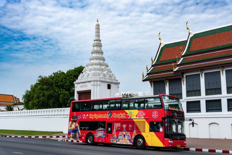 Bus through the streets of Bangkok