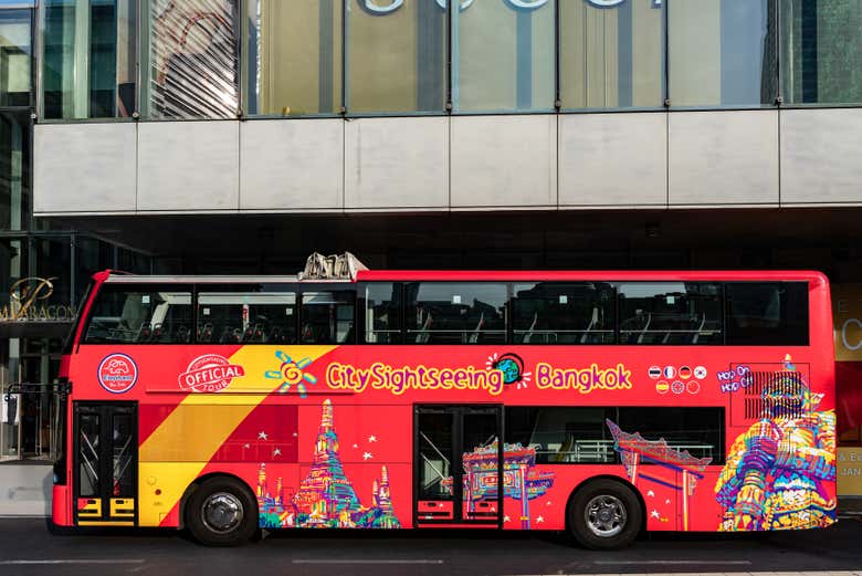 Double-decker tourist bus
