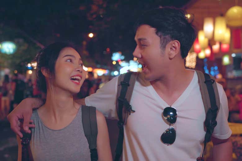 Dos amigos en Khao San Road