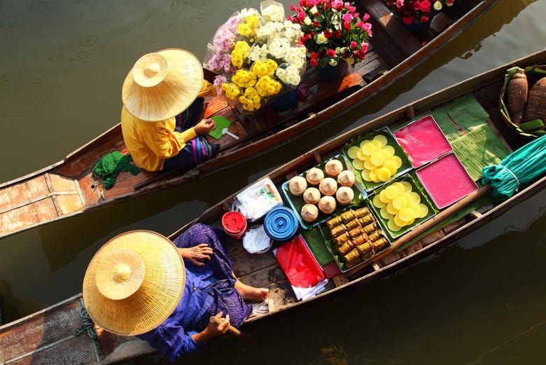 Mercato galleggiante di Bangkok