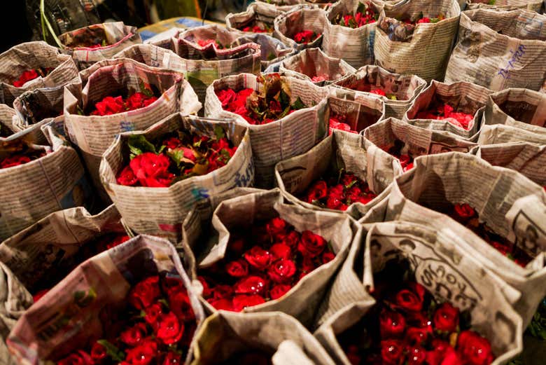 Le marché aux fleurs de Bangkok