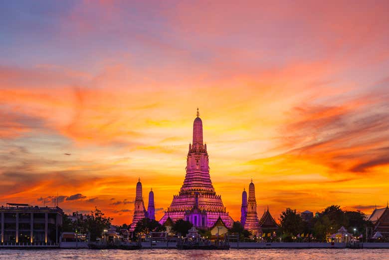 Wat Arun também é conhecido como o Templo do Amanhecer
